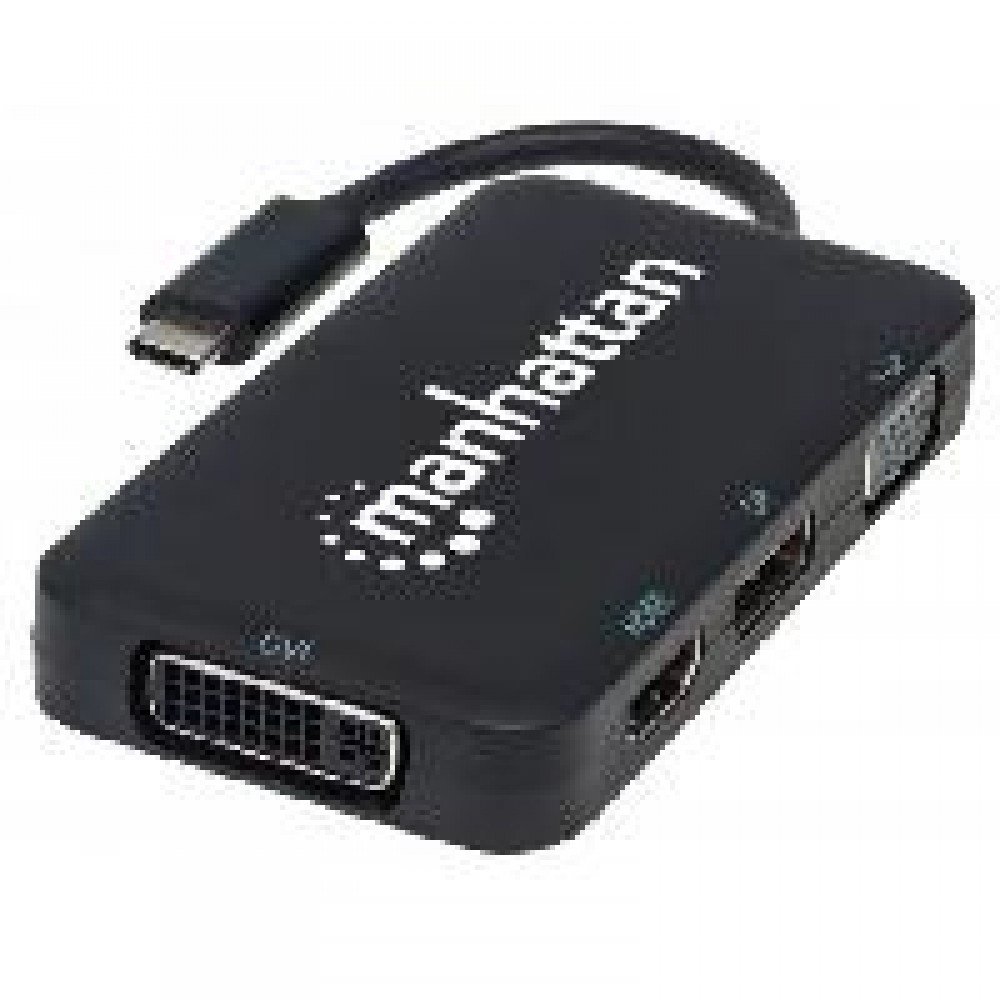 DOCKING 4-1 MANHATTAN USB-C A HDMI VGA DISPLAYPORT DVI-I 4K M-H