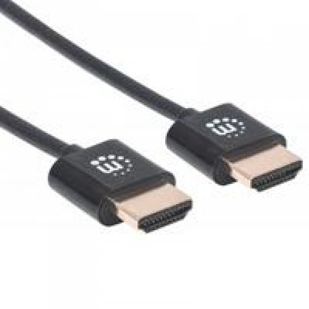 CABLE HDMI ULTRADELGADO MANHATTAN 3.0M ETHERNET 3D 4K M-M VELOCIDAD 2.0