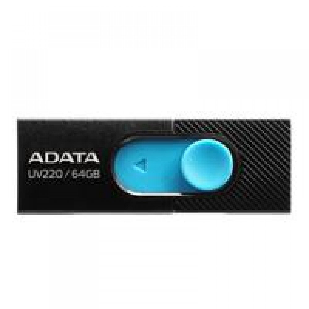 MEMORIA ADATA 32GB USB 2.0 UV220 RETRACTIL NEGRO-AZUL