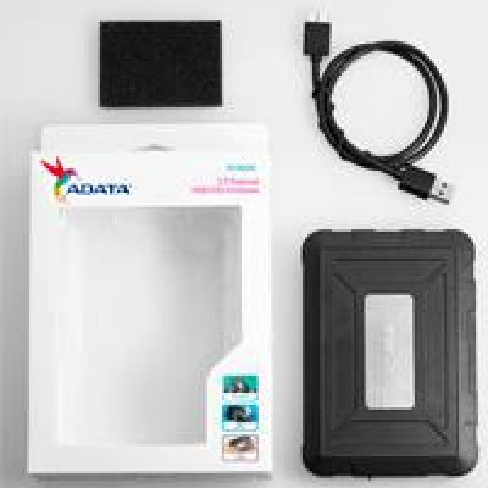 CARCASA ADATA ED600 PARA DISCOS DUROS/SSD 2.5 PULGADAS 7MM/9.5MM SATA3/USB3.2 NEGRO RESISTENTE A GOLPES Y AGUA CASE PC