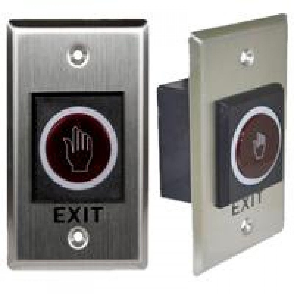 BOTÓN ZKTECO LIBERADOR SIN CONTACTO / PARA CONTRA CHAPAS / RANGO DE DETECCIÓN HASTA 10 CM / PARA EXTERIOR / IP55 /