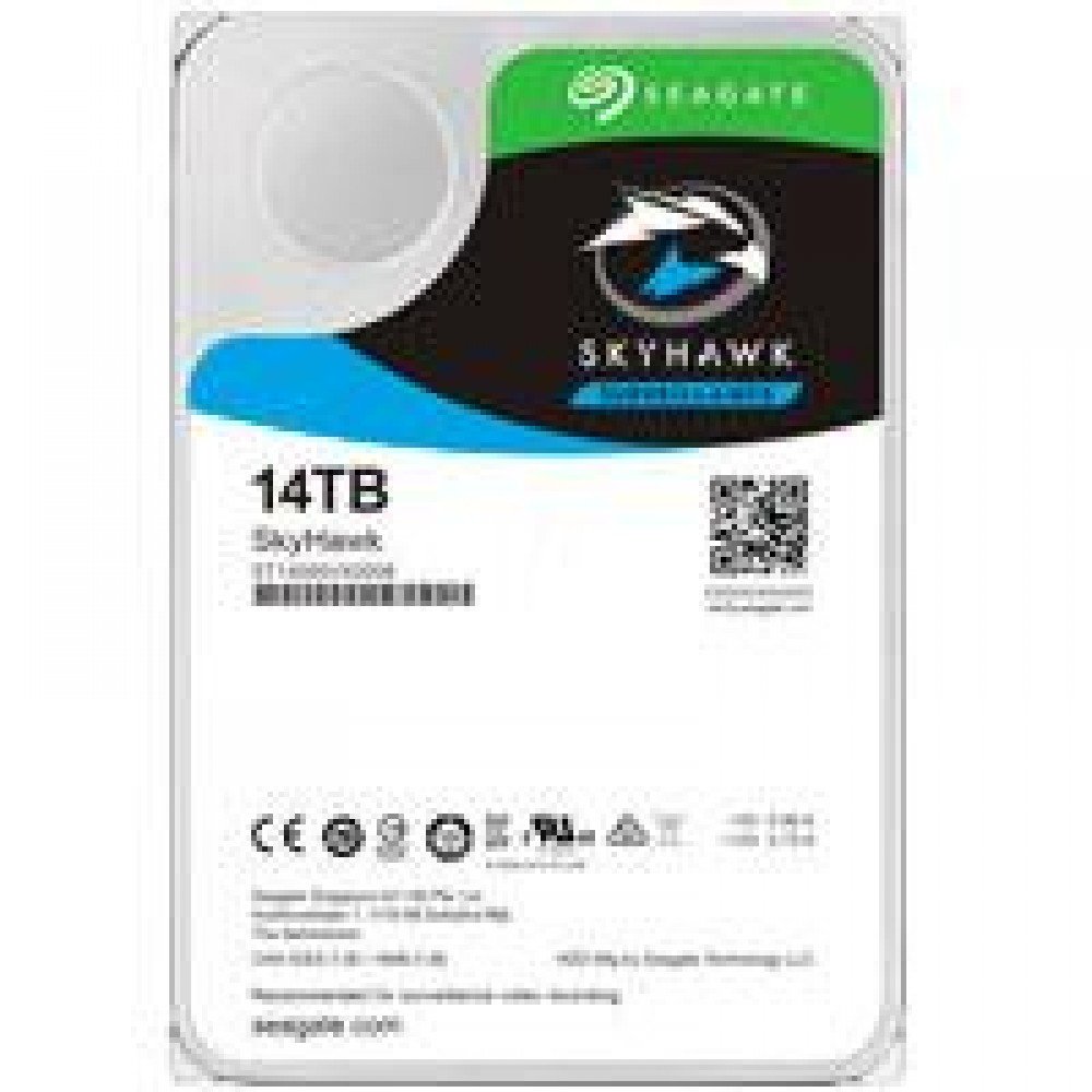 DD INTERNO SEAGATE SKYHAWK SURVEILLANCE 3.5 14TB SATA3 6GB/S 7200RPM 256MB 24X7 P/DVR/NVR 16 BAHIAS/1-64 CAM