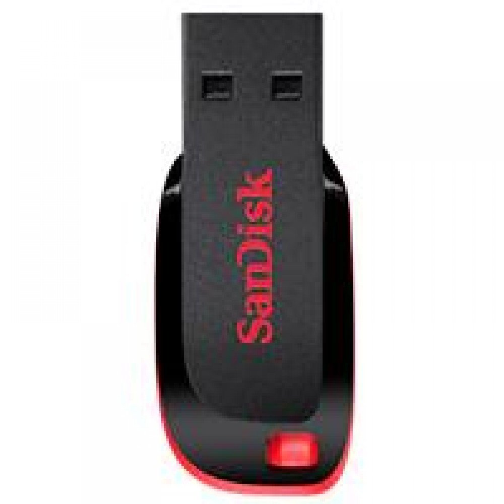 MEMORIA SANDISK 128GB USB 2.0 CRUZER BLADE Z50 NEGRO C/ROJO