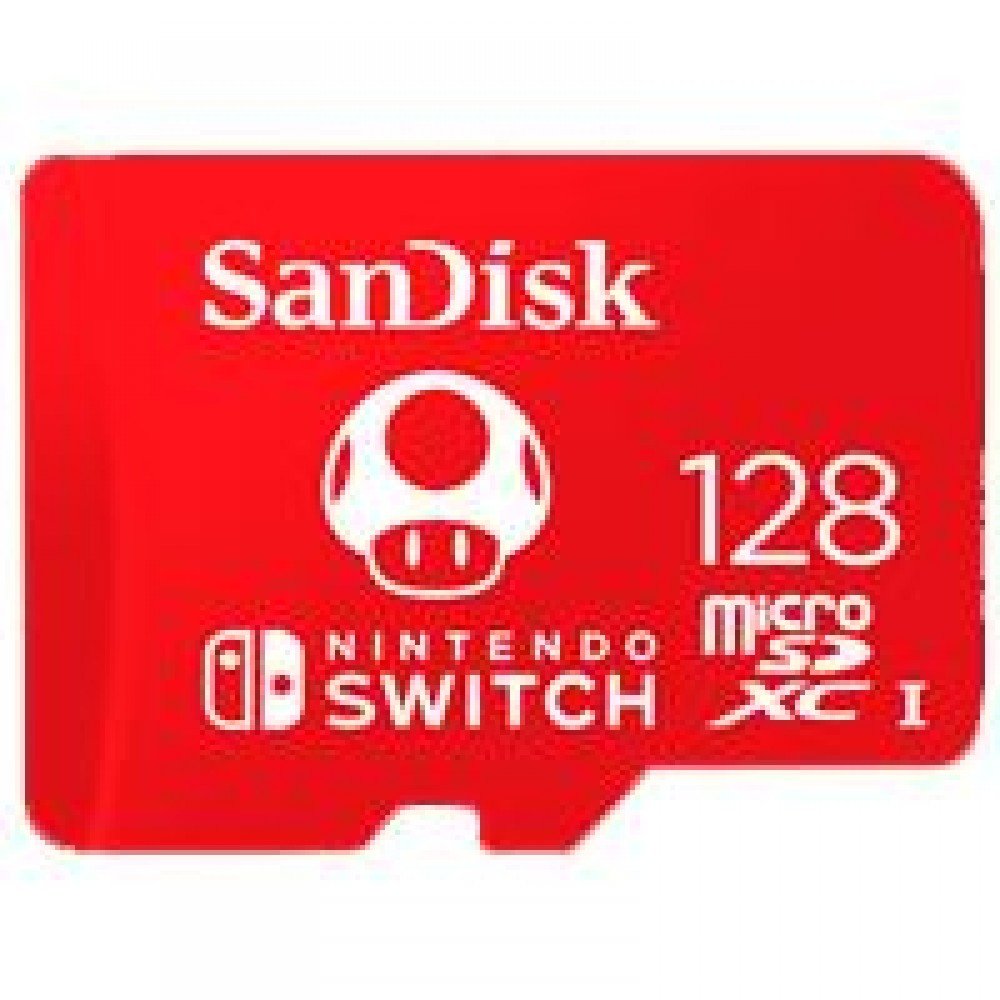 MEMORIA SANDISK 128GB MICRO SDXC NINTENDO SWITCH 100MB/S 4K FULL HD U3 V30