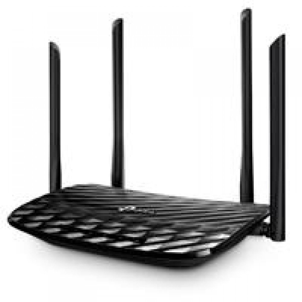 ROUTER INALAMBRICO TP-LINK ARCHER C6 AC1200 BANDA DUAL 2,4GHZ A 300MBPS Y 5GHZ 867MBPS 4 PUERTOS LAN GIGABIT 1 WAN GIGBIT 4 ANTENAS EXTERNAS FIJAS Y 1 INTERNA
