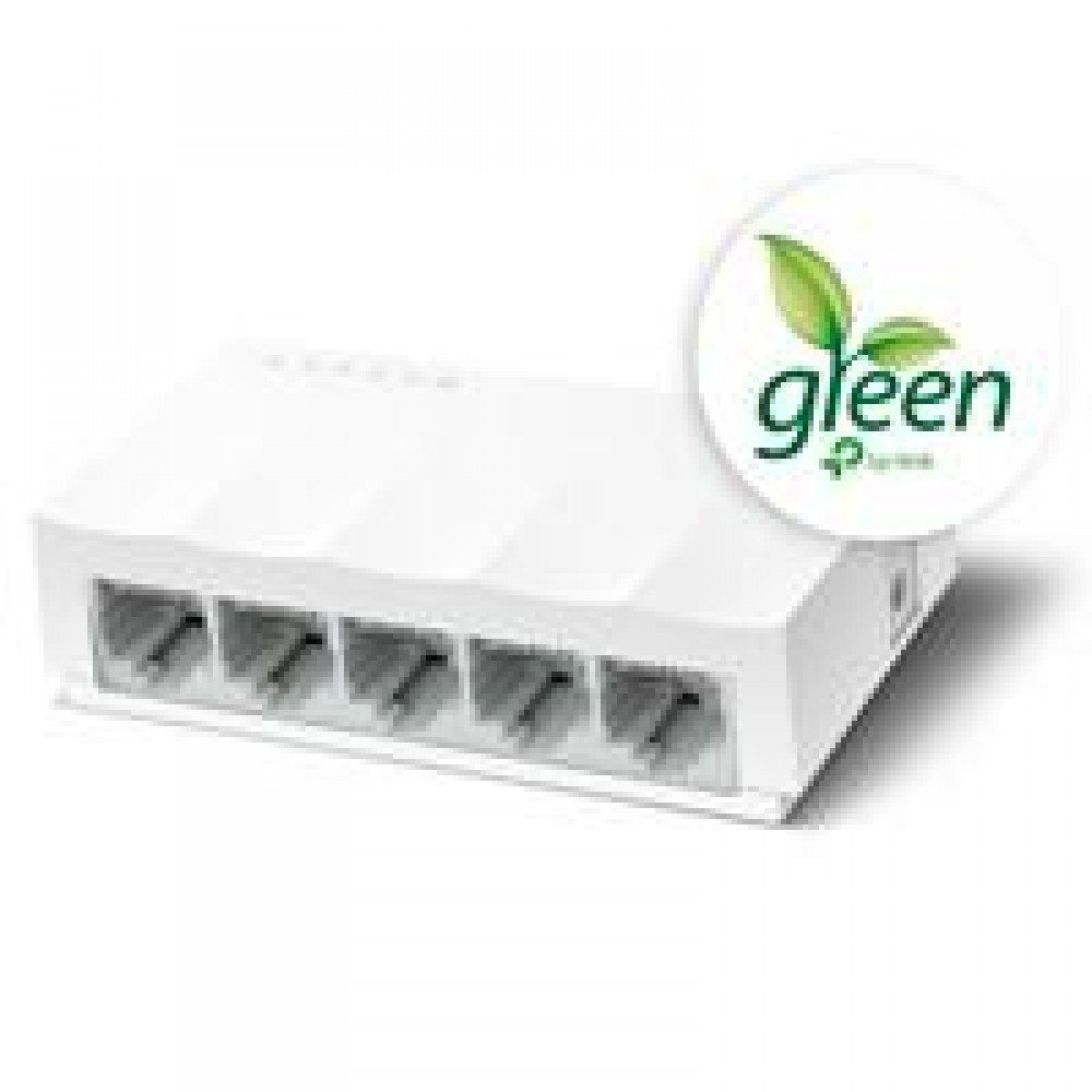 SWITCH TP-LINK LS1005 5 PUERTOS RJ45 10/100 MBPS NO ADMINISTRABLE AUTO MDI/MDIX PARA ESCRITORIO