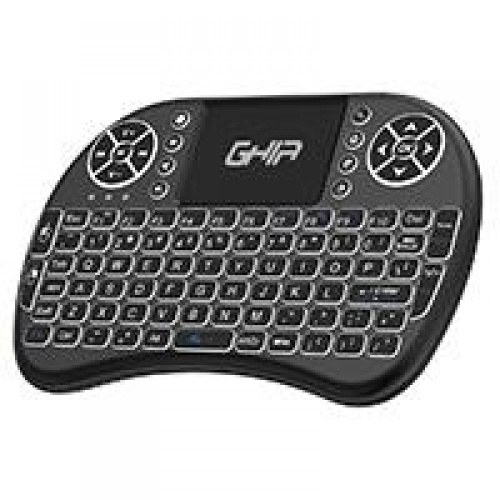 MINI TECLADO GHIA CON TOUCH PAD PARA SMART TV, TV SMART BOX Y PC