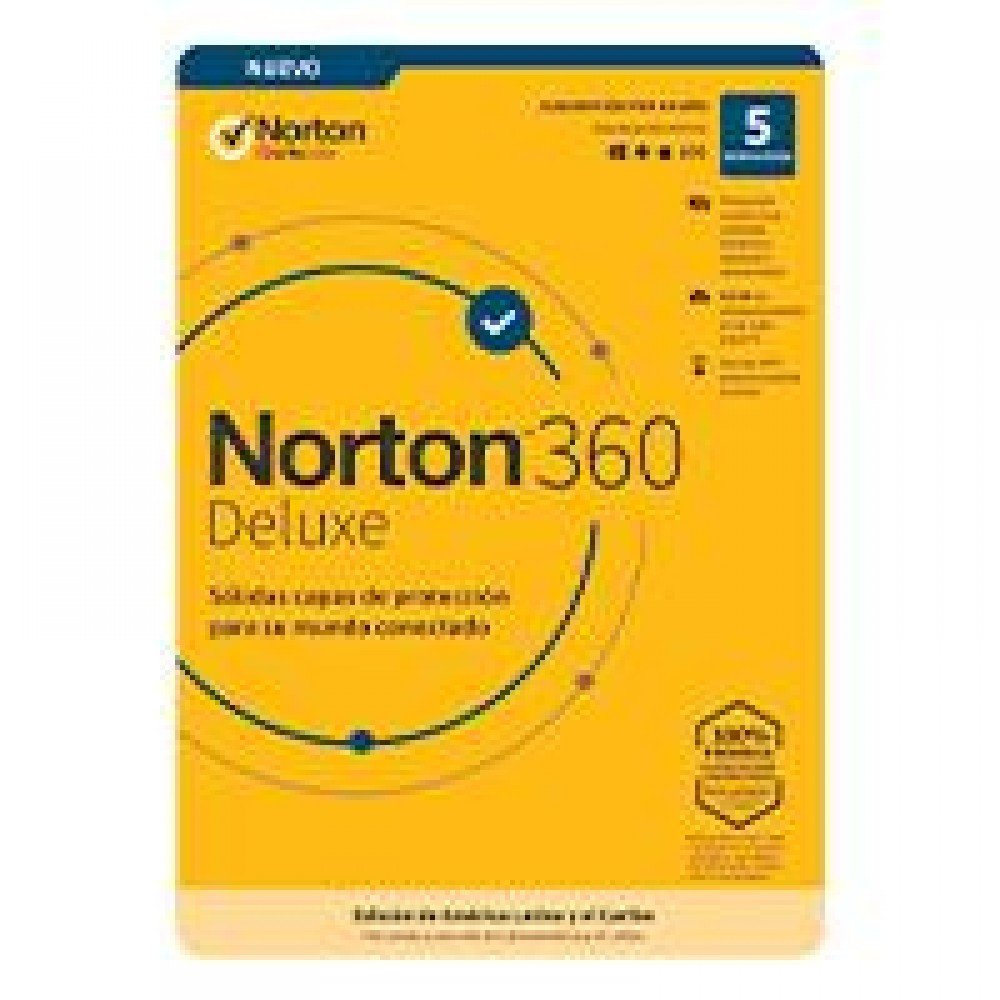 NORTON 360 DELUXE / TOTAL SECURITY/ 5 DISPOSITIVOS/ 1 AÑO