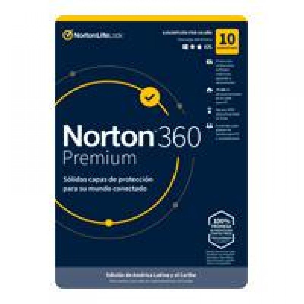 NORTON 360 PREMIUM / TOTAL SECURITY/ 10 DISPOSITIVOS/ 1 AÑO (CAJA)