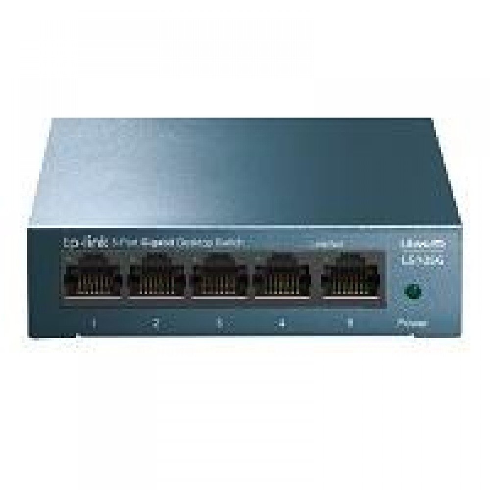 SWITCH TP-LINK LS105G 5 PUERTOS RJ45 GIGABIT 10/100/1000 MBPS NO ADMINISTRABLE CARCASA METALICA AUTO MDI/MDIX PARA ESCRITORIO O MONTAJE EN PARED