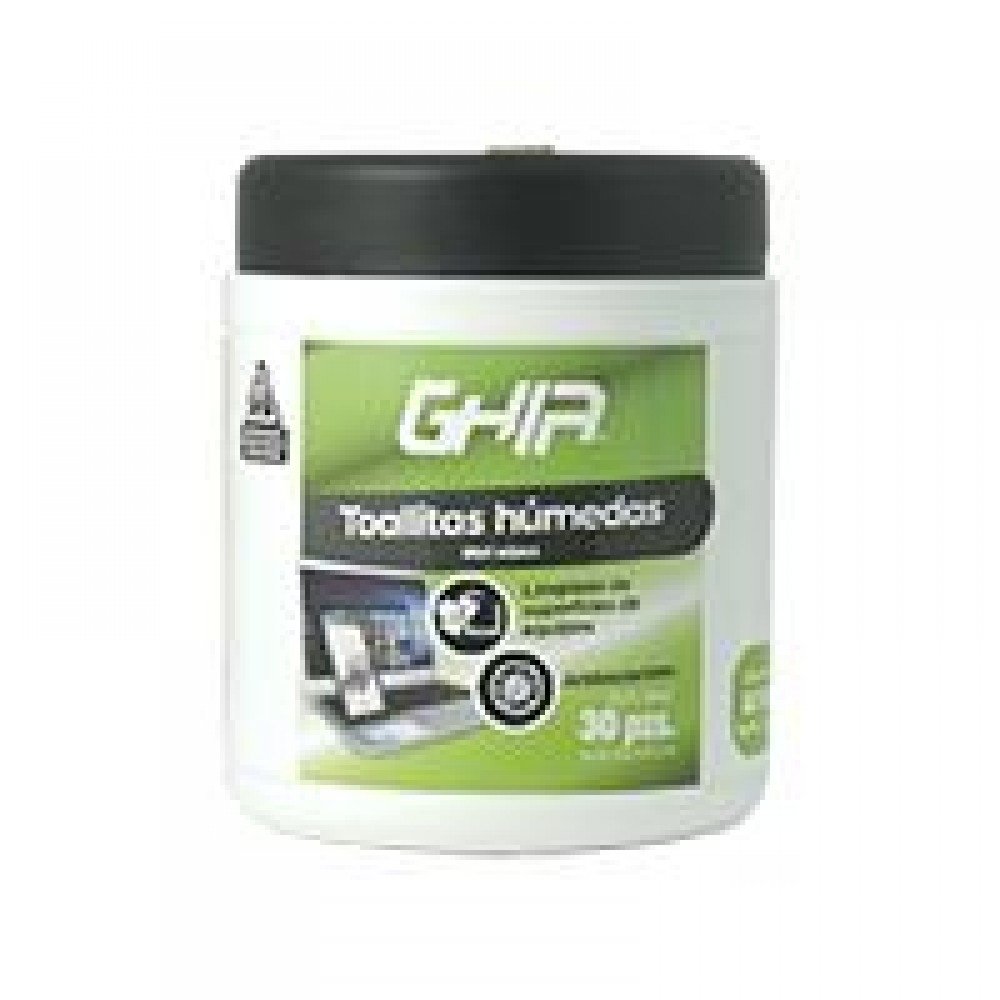 TOALLAS HUMEDAS LIMPIADORAS GHIA 30 PZS PROTECCION ANTIBACTERIAL