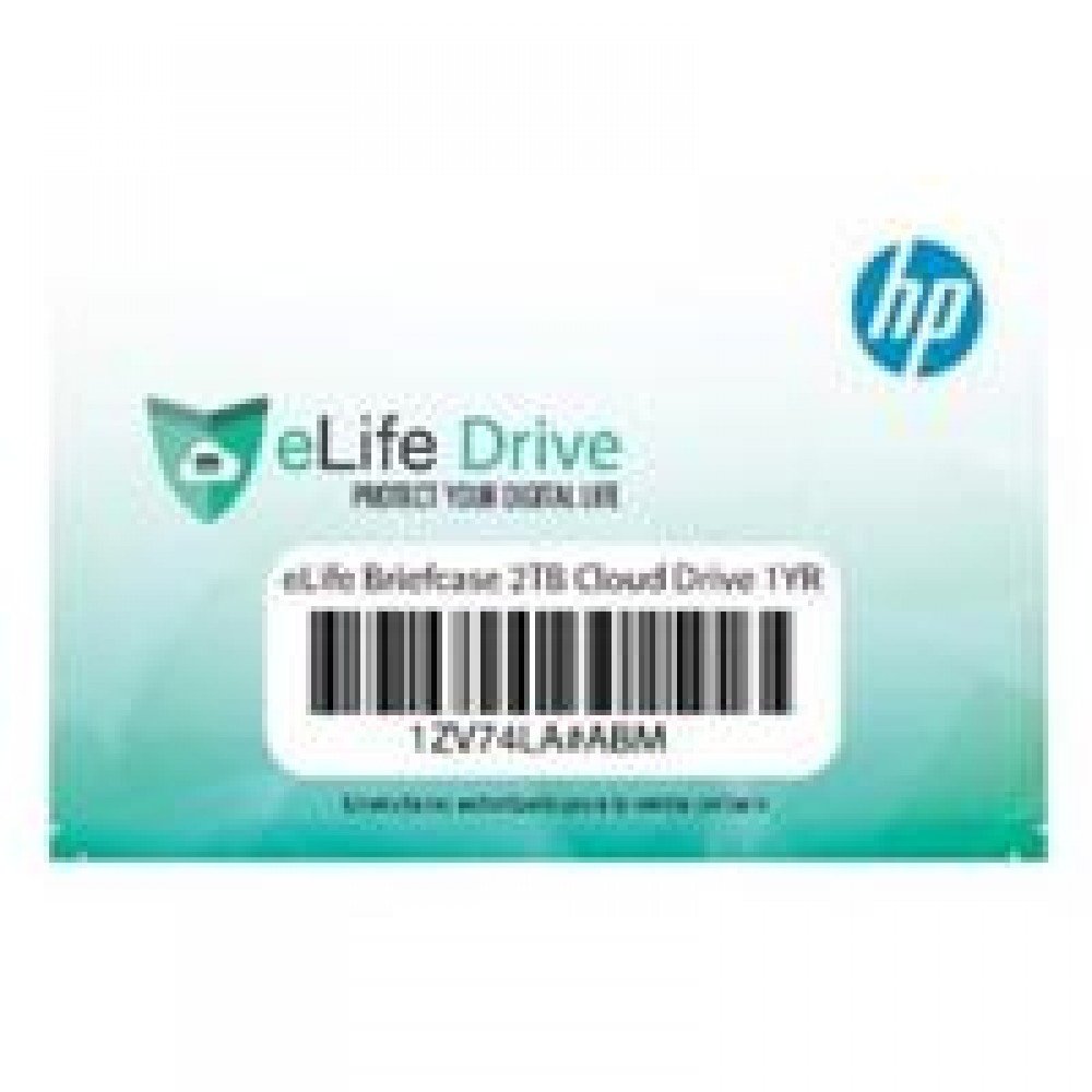 HP CERTIFICADO 2TB DE ALMACENAMIENTO EN LA NUBE ELIFE BRIEFCASE POR 1 AÑO