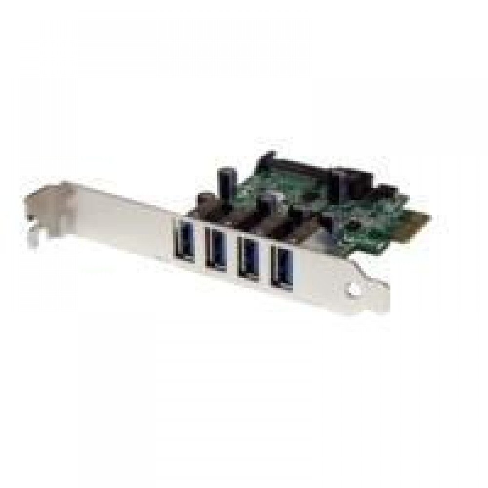 TARJETA ADAPTADOR PCI EXPRESS PCI-E USB 3.0 CON UASP DE 4 PUERTOS Y ALIMENTACIóN SATA - CONTROLADOR SUPERSPEED - 4X USB A - STARTECH.COM MOD. PEXUSB3S4V