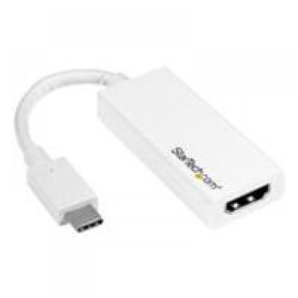 ADAPTADOR USB-C A HDMI - CONVERTIDOR USB TYPE C PARA MACBOOK, CHROMEBOOK Y OTROS DISPOSITIVOS CON USB C - 4K 60HZ - BLANCO - STARTECH.COM MOD. CDP2HD4K60W
