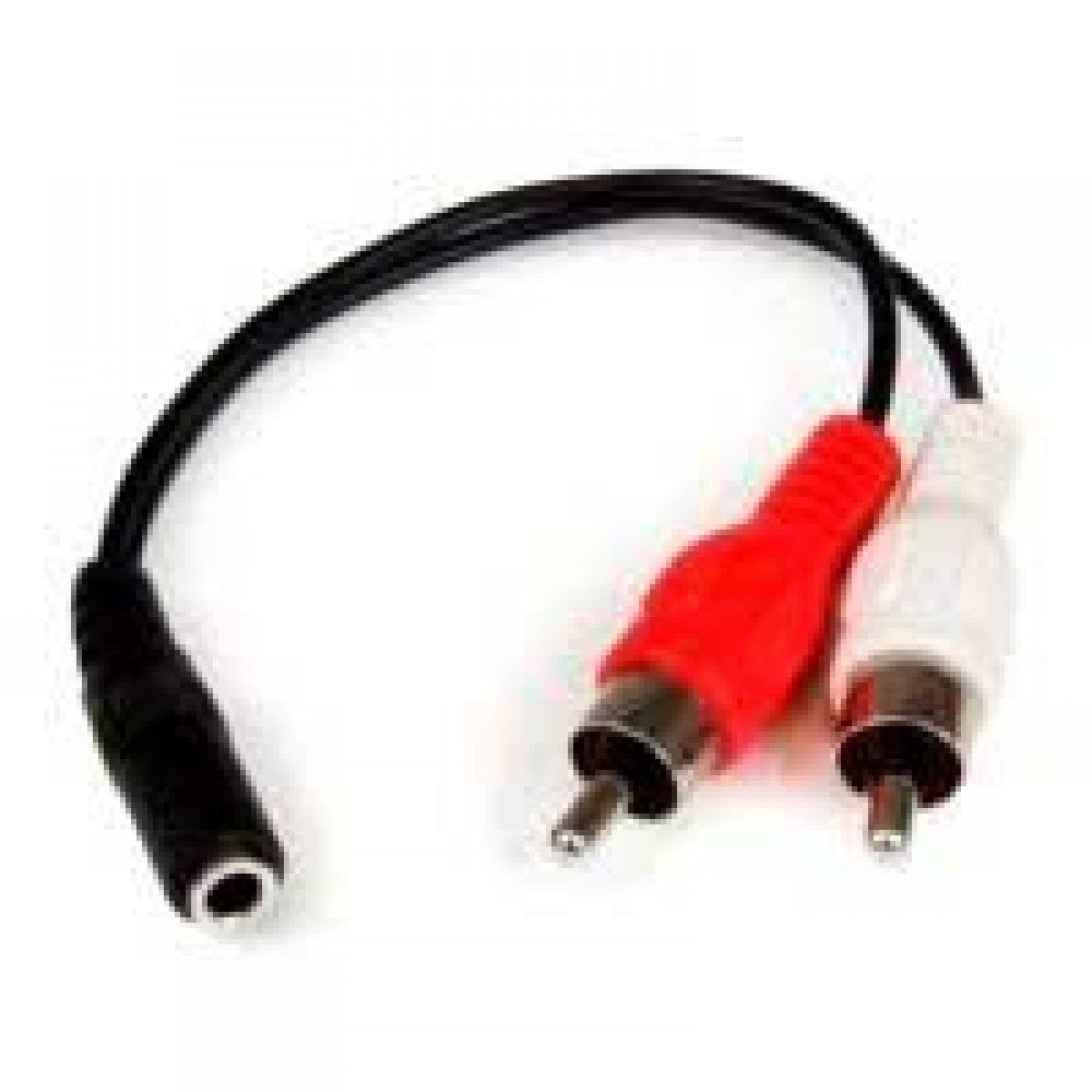 CABLE ADAPTADOR DE 15CM DE AUDIO ESTÉREO MINI JACK DE 3.5MM HEMBRA A 2X RCA MACHO - STARTECH.COM MOD. MUFMRCA