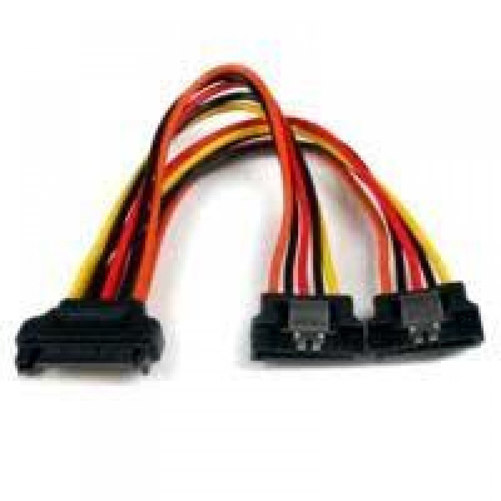CABLE 0.15M ADAPTADOR SPLITTER DIVISOR DE  ALIMENTACIÓN SATA LATCHING CON CIERRE PESTILLO - 2X HEMBRA - 2X HEMBRA - 1X MACHO - STARTECH.COM MOD. PYO2LSATA