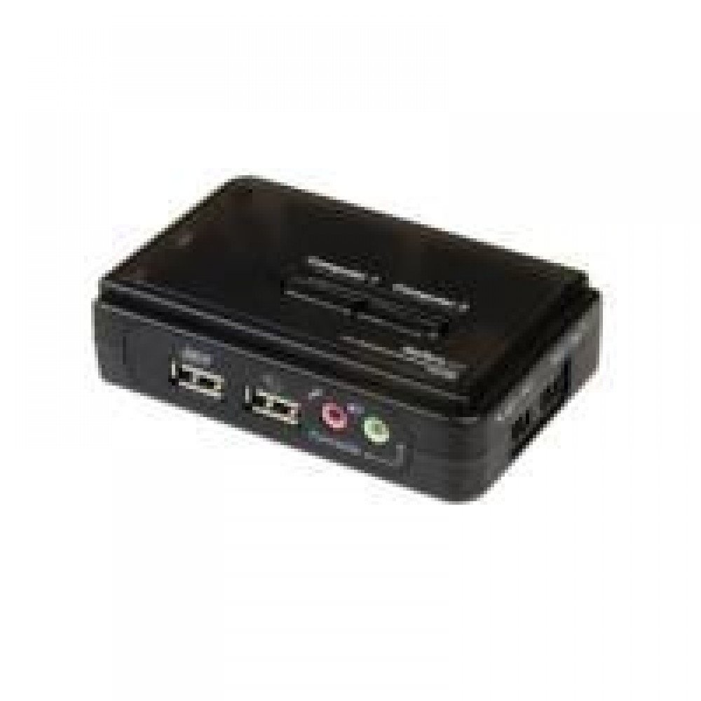 JUEGO CONMUTADOR KVM 2 PUERTOS TODO INCLUIDO - USB - AUDIO Y VIDEO VGA - 2X USB A HEMBRA - 2X MINI USB B HEMBRA - HD15 MACHO - STARTECH.COM MOD. SV211KUSB