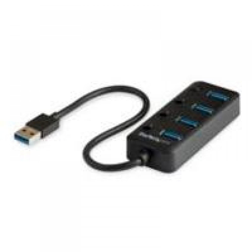 HUB USB 3.0 DE 4 PUERTOS - USB DE 4 PUERTOS USB-A CON INTERRUPTORES INDIVIDUALES DE ENCENDIDO/APAGADO - STARTECH.COM MOD. HB30A4AIB