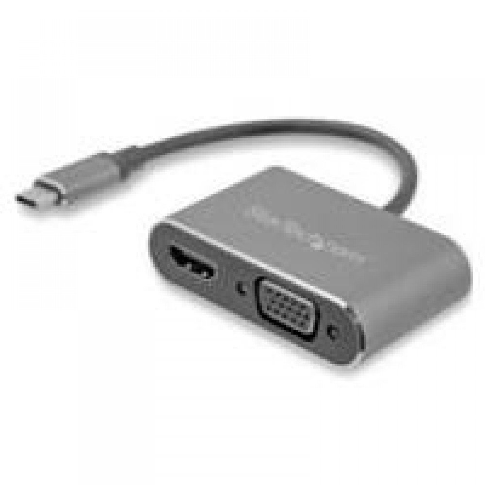 ADAPTADOR USB-C A VGA Y HDMI - 2EN1 - 4K 30HZ - GRIS ESPACIAL - ADAPTADOR DE VIDEO EXTERNO USB TIPO C - STARTECH.COM MOD. CDP2HDVGA