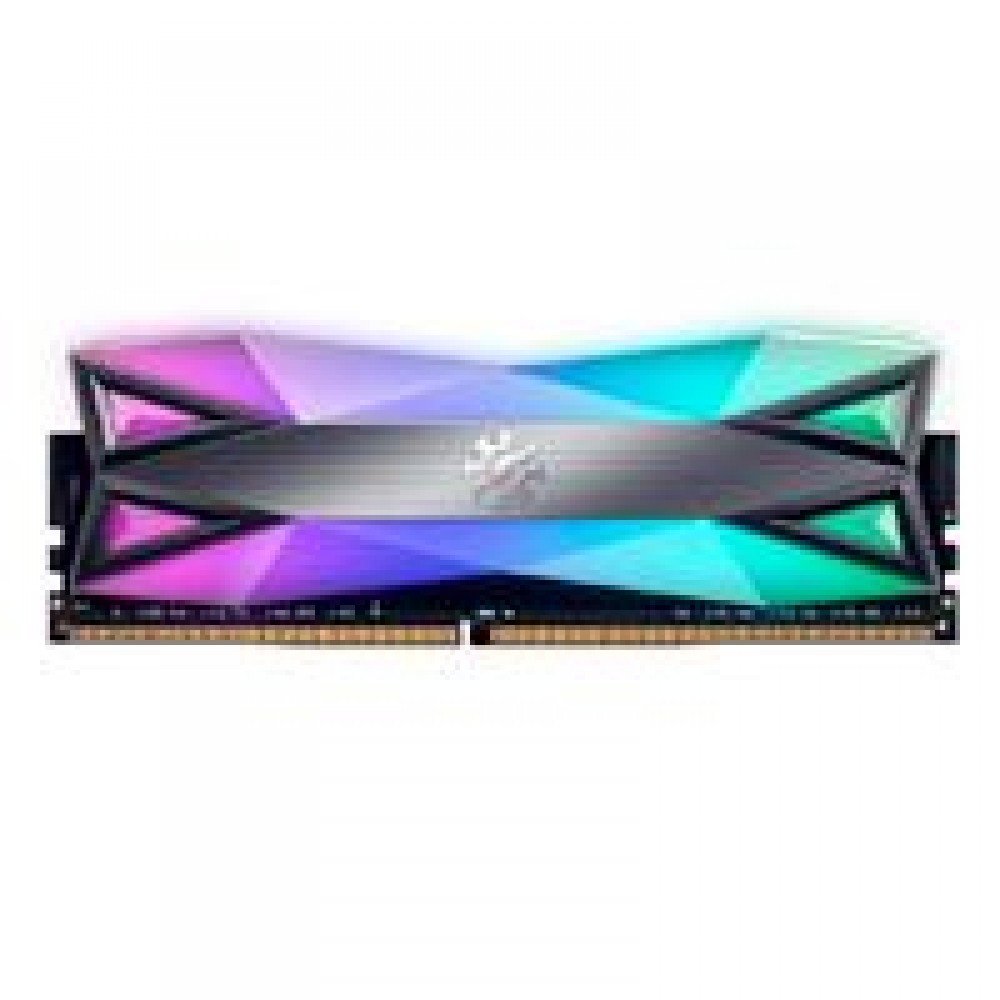 MEMORIA ADATA UDIMM DDR4 8GB PC4-33000 4133MHZ CL19 1.4V XPG SPECTRIX D60G RGB GRIS CON DISIPADOR PC/GAMER/ALTO RENDIMIENTO