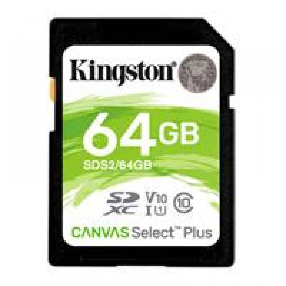 MEMORIA KINGSTON SDXC CANVAS SELECT PLUS 64GB UHS-I CLASE 10