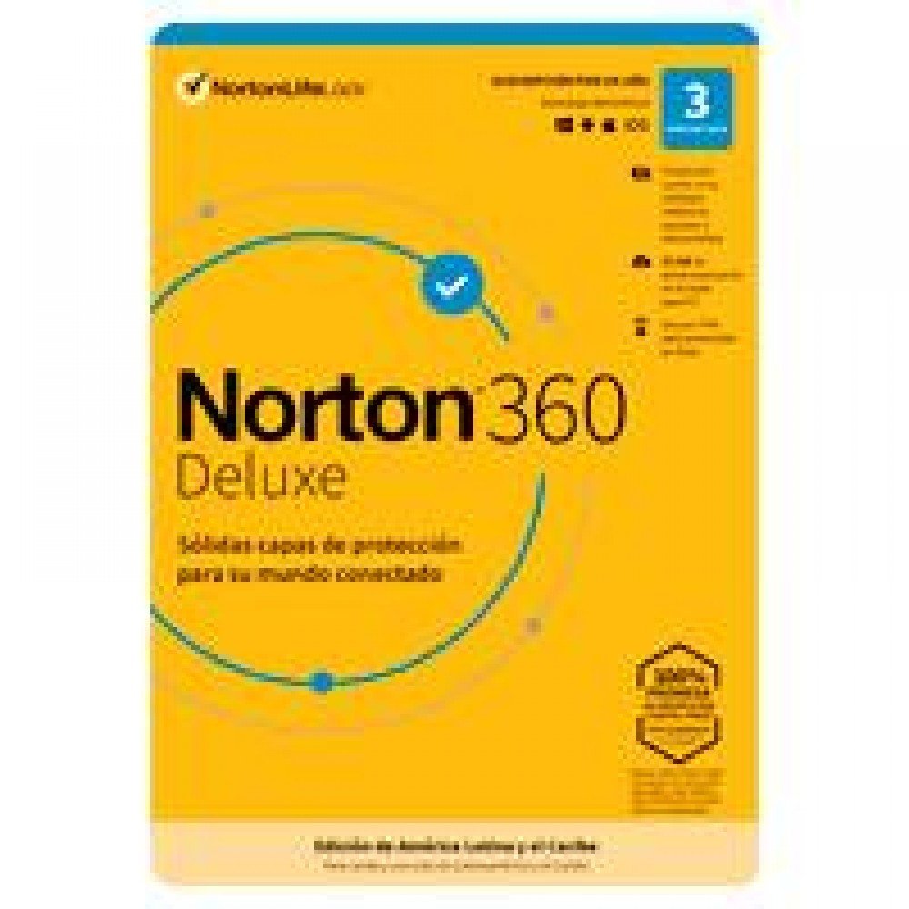 NORTON 360 DELUXE / TOTAL SECURITY 3 DISPOSITIVO 1 AñO (CAJA)