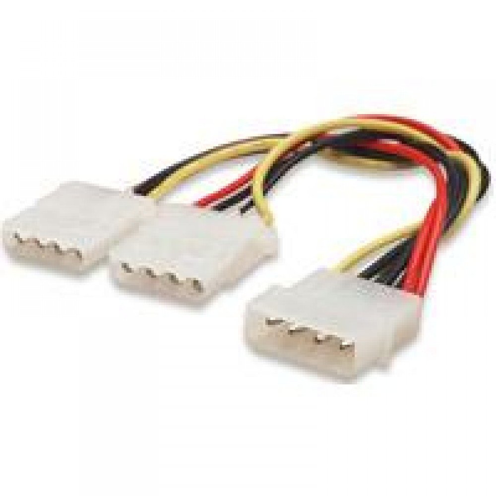 CABLE ALIMENTACION MANHATTAN DIVISOR Y MOLEX 4 PINES A DUAL MOLEX HEMBRA