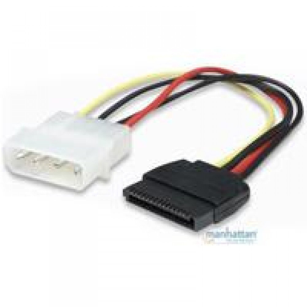 CABLE ALIMENTACION SATA MANHATTAN  0.16M MOLEX 4 PINES A SATA 15 PINES