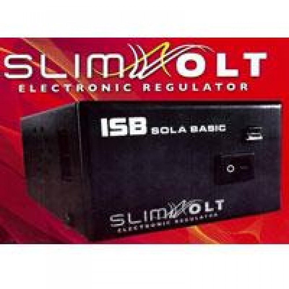 REGULADOR SOLA BASIC ISB SLIM VOLT, 1300VA/700W, 4 CONTACTOS, GABINETE METALICO