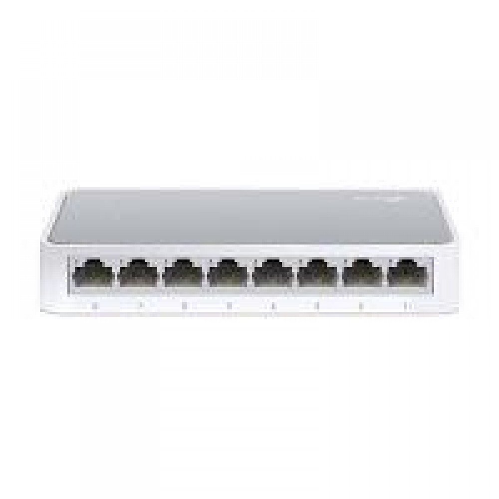 SWITCH TP-LINK TL-SF1008D 8 PUERTOS RJ45 10/100 MBPS NO ADMINISTRABLE AUTO MDI/MDIX HALF Y FULL DUPLEX PARA ESCRITORIO