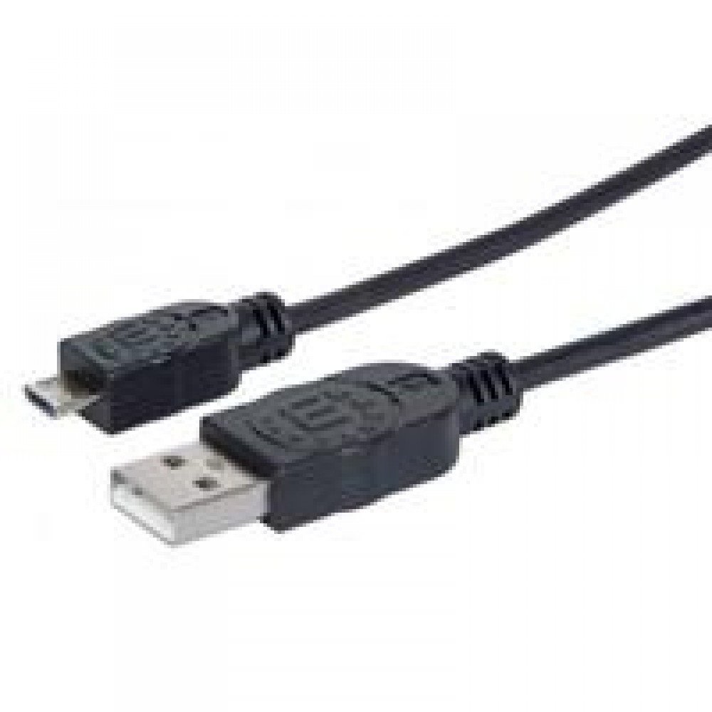 CABLE USB 2.0 TIPO A - MICRO USB 0.5 MTS NEGRO P/DISPOSITIVOS MOVILES