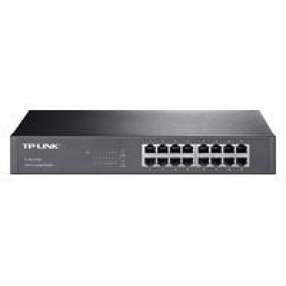 SWITCH TP-LINK TL-SG1016D 16 PUERTOS RJ45 GIGABIT 10/100/1000 MBPS NO ADMINISTRABLE PARA ESCRITORIO O RACK DE 13 PULGADAS