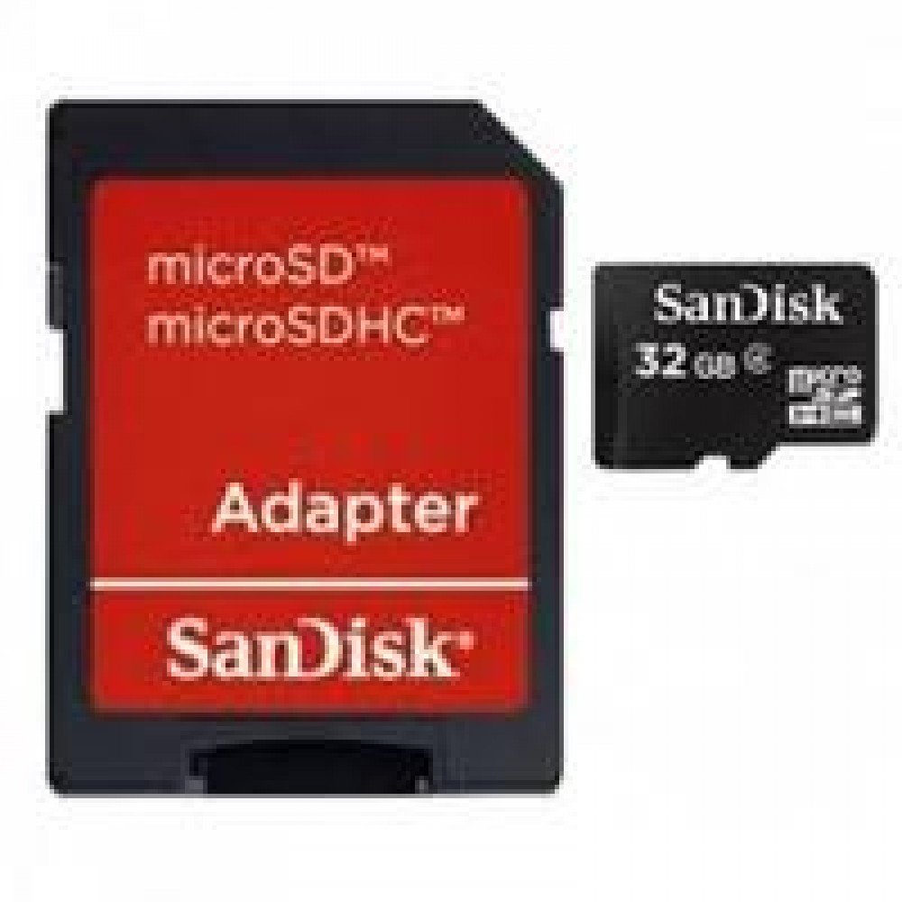 MEMORIA SANDISK 32GB MICRO SD CLASE 4 C/ADAPTADOR