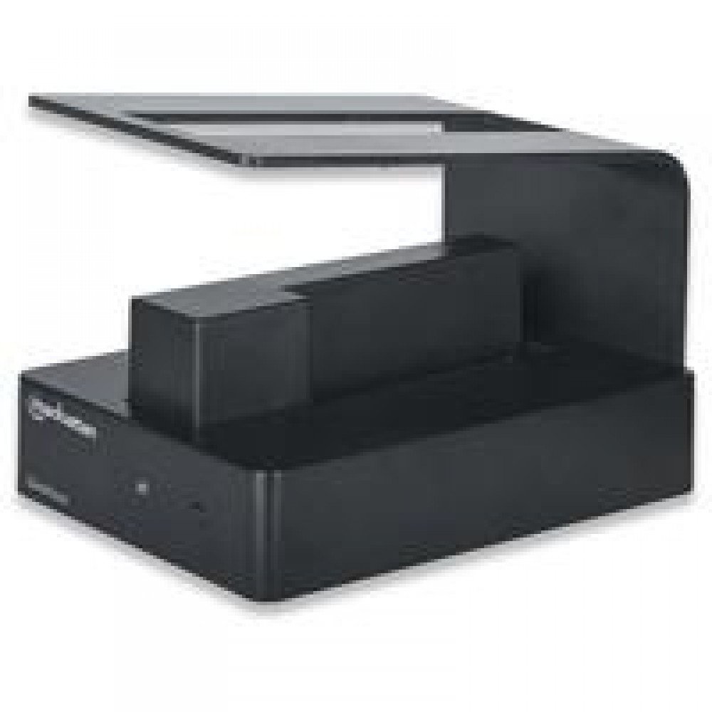 GABINETE MANHATTAN QUICK DOCK DUO USB DE SUPER VELOCIDAD 3.0 A SATA DUAL HDD DE 3.5 Y 2.5