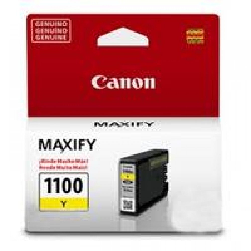 CARTUCHO DE TINTA CANON PGI-1100Y AMARILLO P/MAXIFY MB2010 RENDIMIENTO 312PAGINAS
