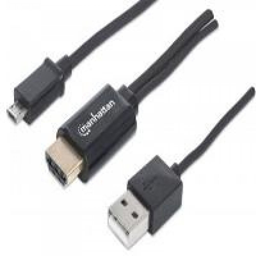 CABLE MHL MANHATTAN MICRO USB A HDMI ALIMENTACION USB DISPOSITIVOS A TV