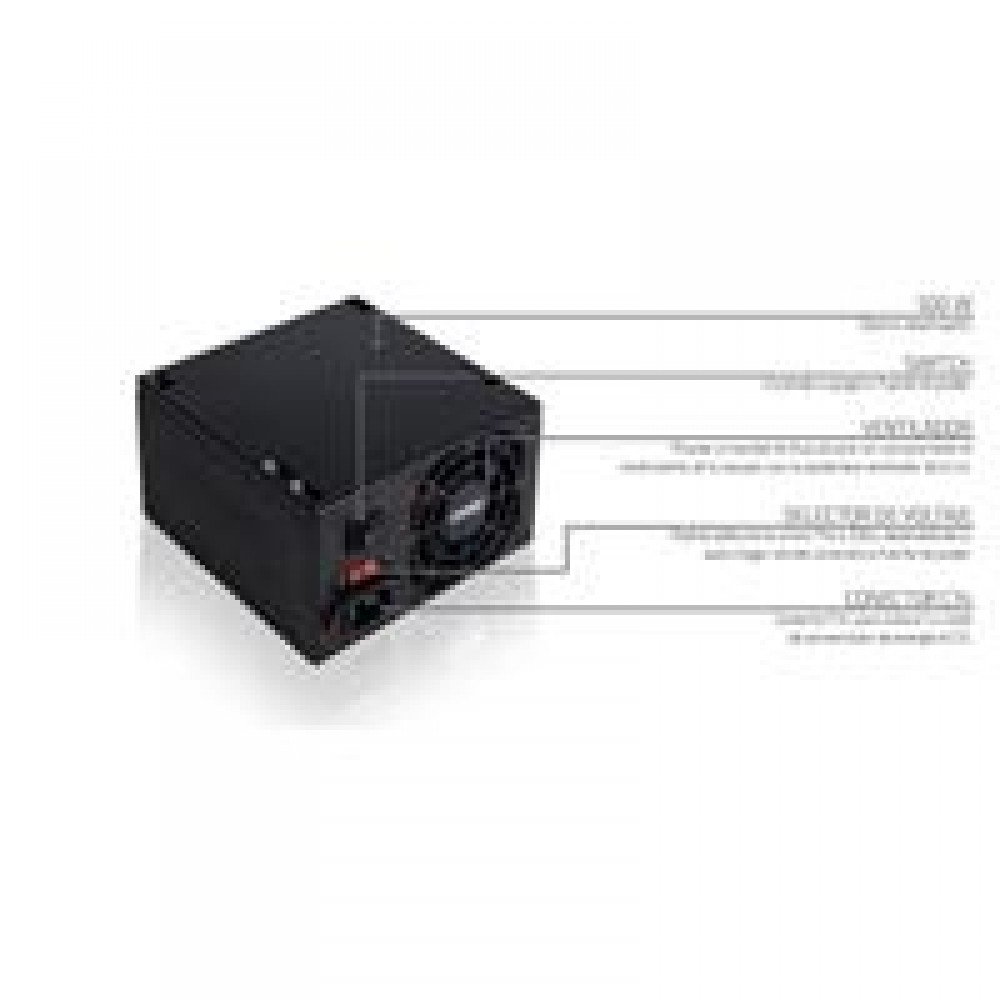 FUENTE DE PODER ACTECK ATX 500W 24 PINES 2 S-ATA MAS MOLEX MODELO R-500