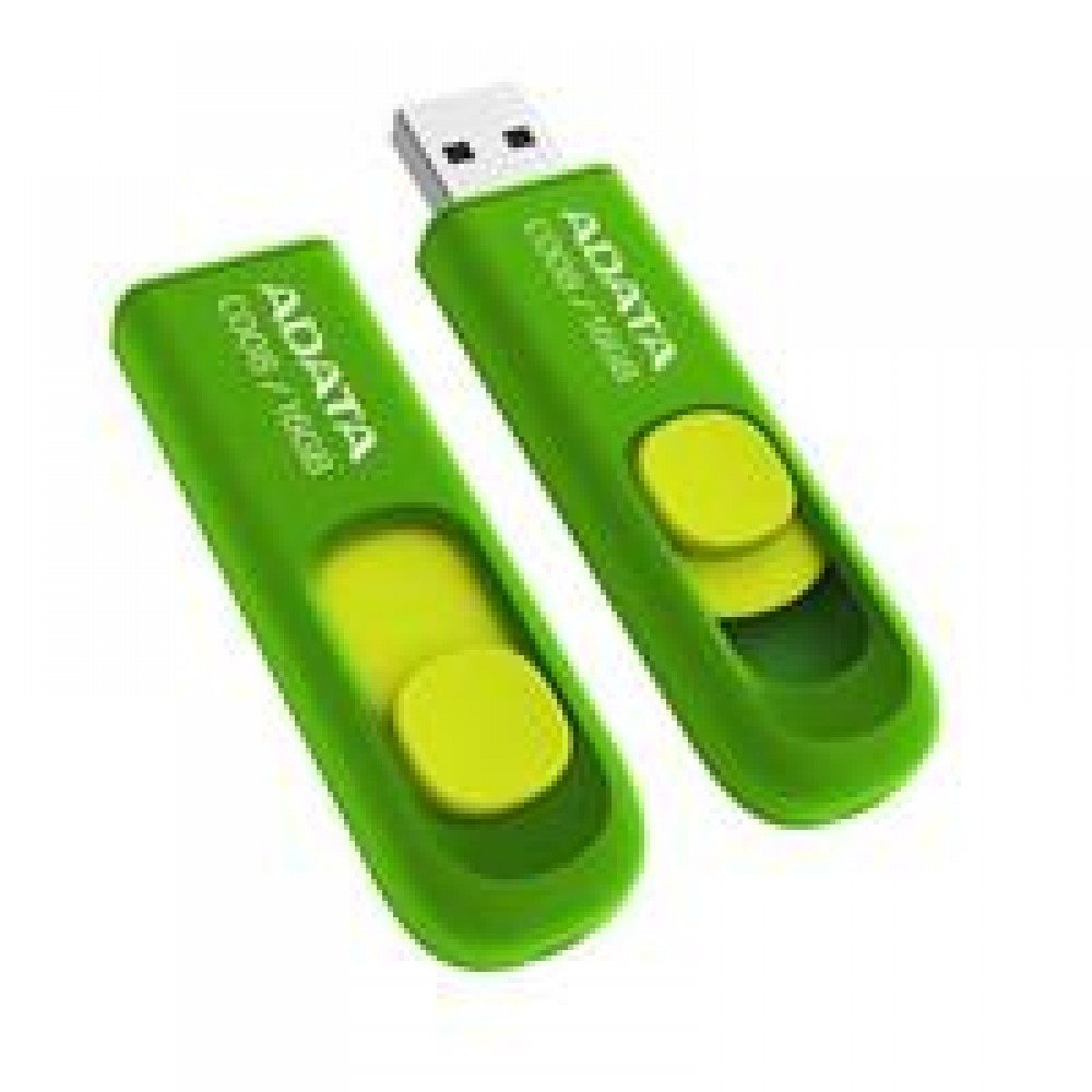 MEMORIA ADATA 16GB USB 2.0 C008 RETRACTIL VERDE