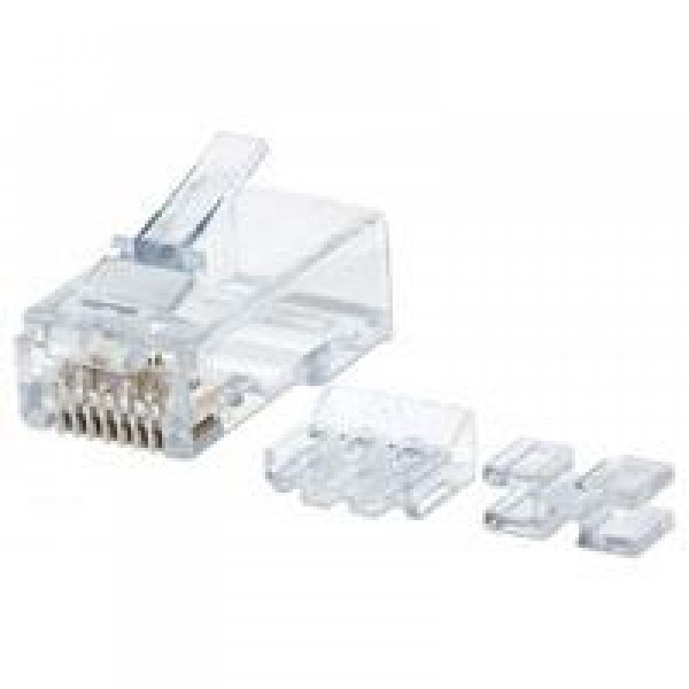 PLUG MODULAR RJ45 INTELLINET UTP CAT6A SOLIDO 80PZS CONTACTO CHAPA ORO