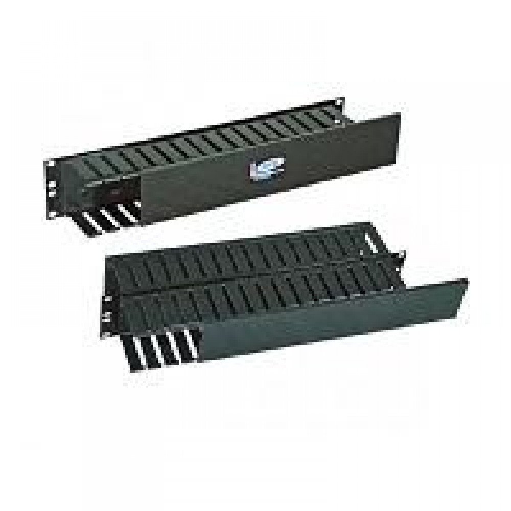 ORGANIZADOR DE CABLES NORTH SYSTEM HORIZONTAL SENCILLO/ 19 PULGADAS/DUCTO 3X3/COLOR NEGRO LISO/ 2 U.R