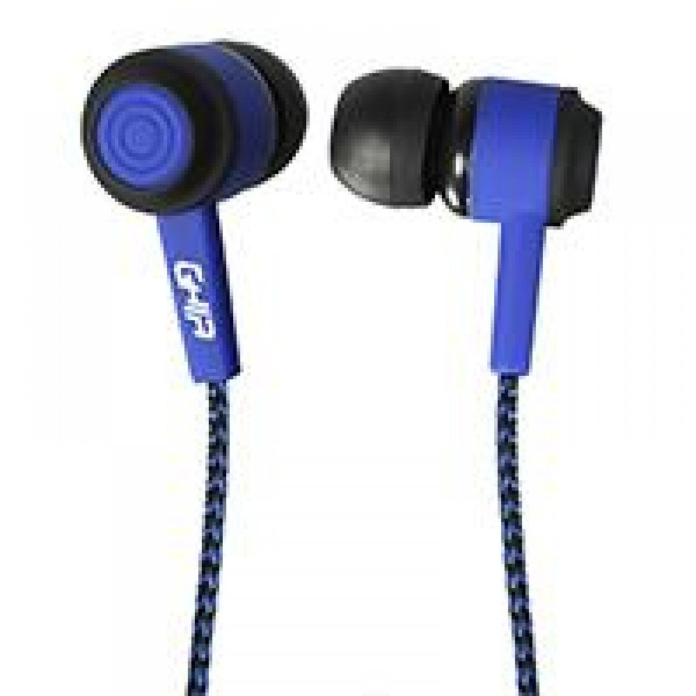 AUDIFONOS ALAMBRICOS GHIA COMET COLOR AZUL 3.5MM 1.2 METROS DE CABLE 3MW DE POTENCIA CON MANOS LIBRES