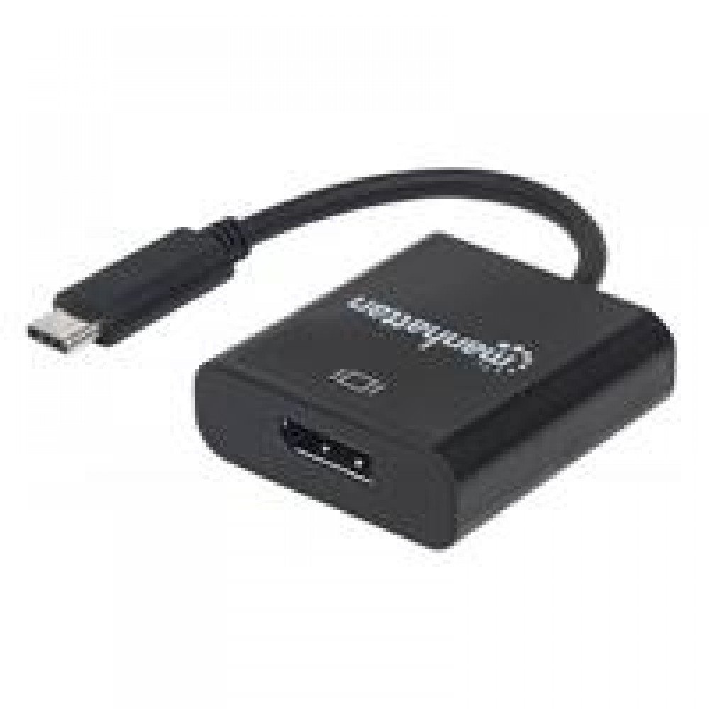 CONVERTIDOR MANHATTAN USB TIPO C MACHO A DISPLAYPORT HEMBRA COLOR NEGRO