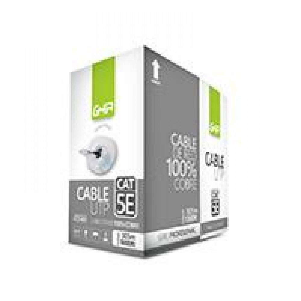 BOBINA DE CABLE MARCA GHIA CAT5E UTP 100 COBRE COLOR GRIS 24 AWG 305M 1000FT CERTIFICACIN CE / ROHS