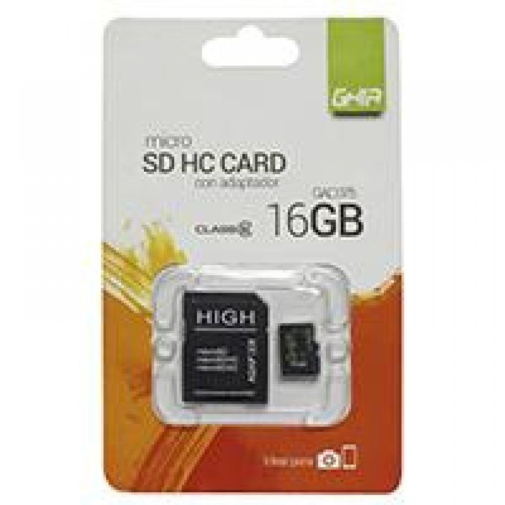 MEMORIA GHIA 16GB MICRO SD CLASE 6 CON ADAPTADOR