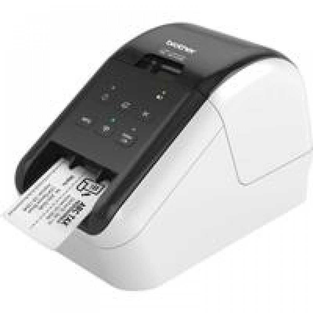 IMPRESORA DE ETIQUETAS BROTHER QL810W, CONEXION USB, WIFI, CINTAS DE 12 MM HASTA 62 MM, IMPRESION DE CODIGOS DE BARRAS, 110 ETIQUETAS POR MINUTOS, CORTE AUTOMATICO