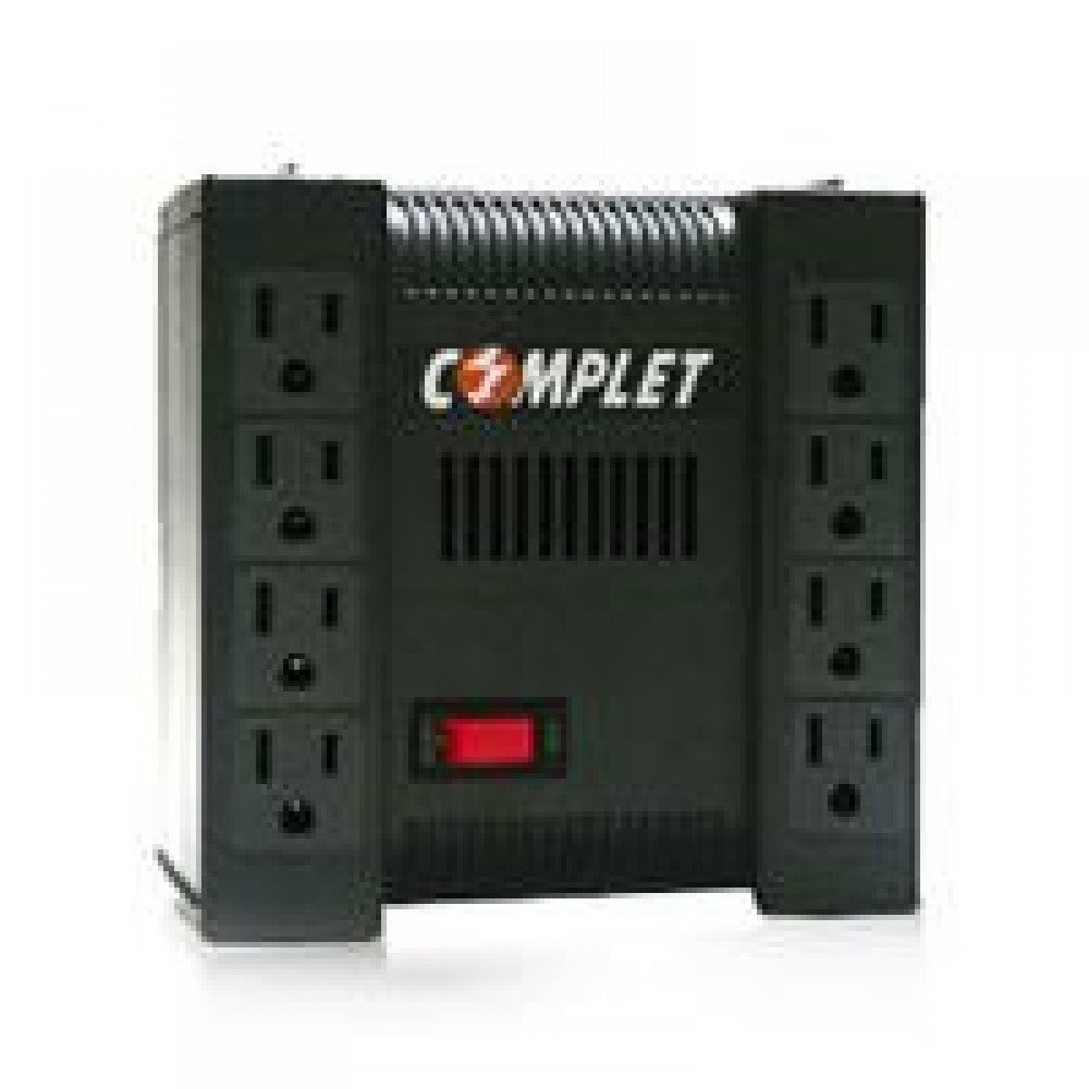 REGULADOR DE VOLTAJE CON SUPRESOR COMPLET XPOWER 1300VA, 8 CONTACTOS, INTERRUPTOR TERMICO