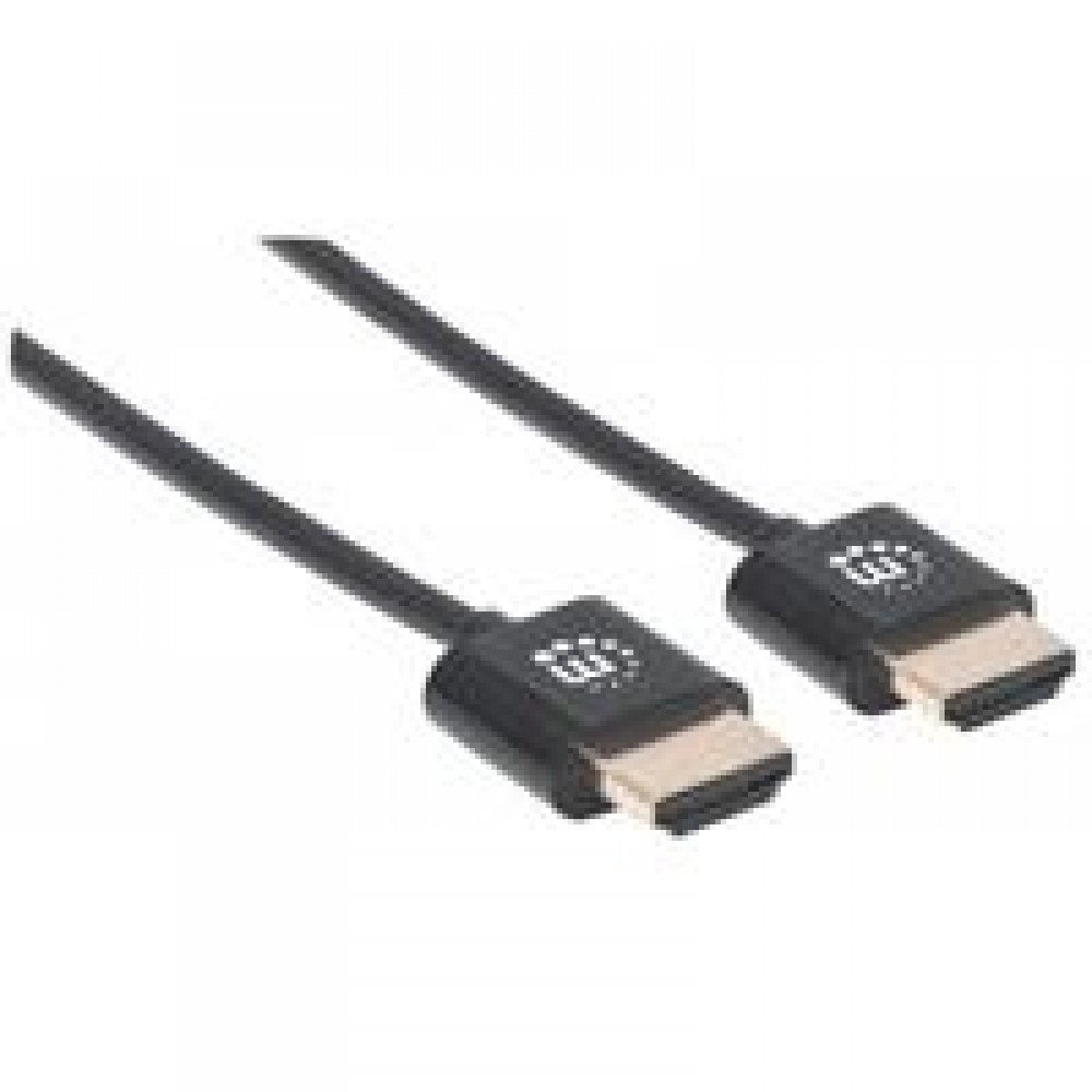 CABLE HDMI ULTRADELGADO MANHATTAN 1.8M ETHERNET 3D 4K M-M VELOCIDAD 2.0